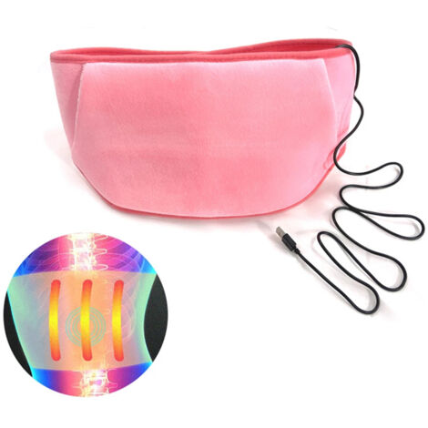Ceinture chauffante lombaire USB réglable, soulage les douleurs abdominales et menstruelles, portable. (1/2)
