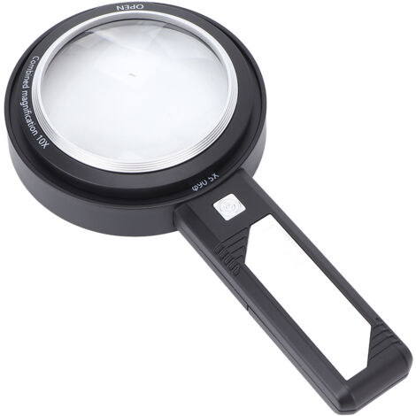 Loupe de poche LED 10X, lot de 6 pour travaux de précision et lecture (1/5)