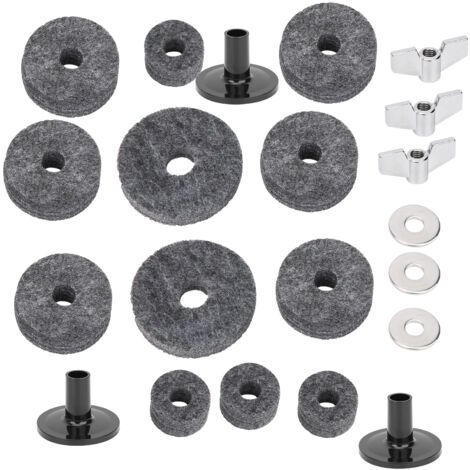 Kit anti-dérapant de 21 pièces pour batterie, accessoires tambour avec écrous et rondelles (1/5)