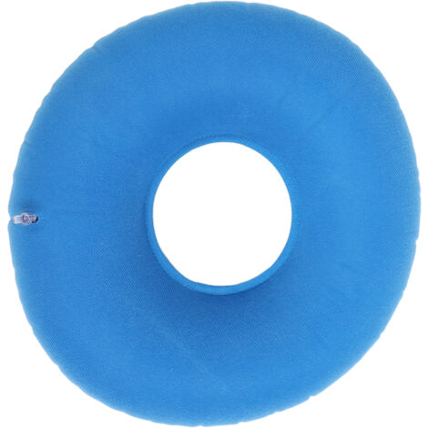Coussin de siège ergonomique pour fauteuil roulant, anti-escarres et imperméable, bleu clair (1/5)