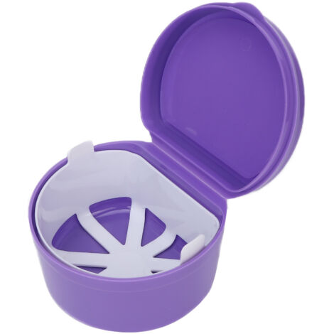 Étui de Protection Violet pour Prothèses Dentaires Amovibles et Dentiers (1/5)