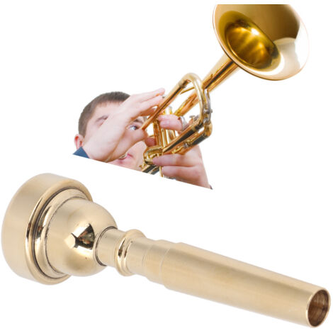 Embouchure Professionnelle 5C pour Trompette en Laiton Doré - Accessoire Élégant pour Cuivres (1/4)