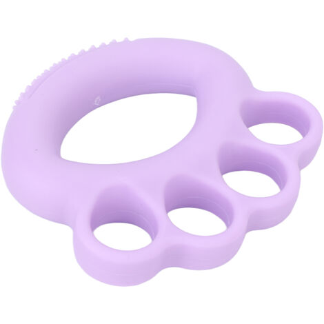 Exerciceur de main avec 4 anneaux ajustables, résistance 50LB pour renforcement musculaire et rééducation - Violet (1/5)