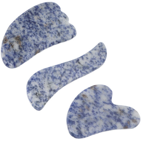 Set de 3 Planches Gua Sha Portables pour Soins du Visage et Massage Corporel - Accessoires de Beauté Délicats et Confortables (1/5)