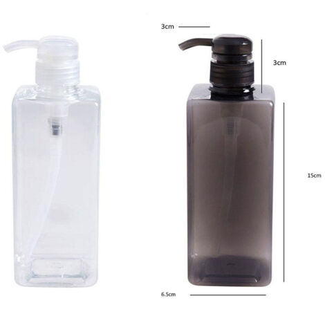 Distributeur de voyage 600ml pour gel douche, shampoing et liquide vaisselle - Flacon vide réutilisable pour salle de bain (1/3)