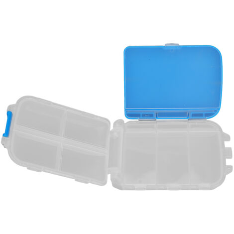 Boîtier de Pilulier Hebdomadaire 3 Compartiments Pliable - Organisateur de Médicaments de Voyage Compact Bleu (1/5)