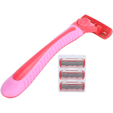Rasoir Électrique Femme - Épilateur 3 Lames pour Jambes, Maillot et Aisselles - Rose (1/5)