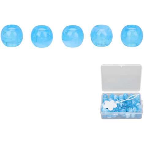 Perles décoratives pour cheveux 74 pièces, tressage dreadlocks et accessoires capillaires DIY - Couleur bleu foncé