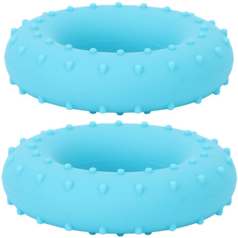 Anneau de renforcement digital en silicone 40lb - 2 pièces pour rééducation et musculation des mains bleu (1/5)