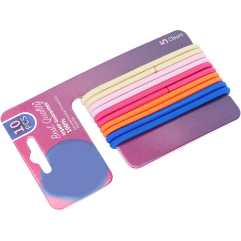 Élastique Tressé Bleu Rose pour Cheveux - Lot Accessoire Coiffure Femme Fille Moderne (1/5)
