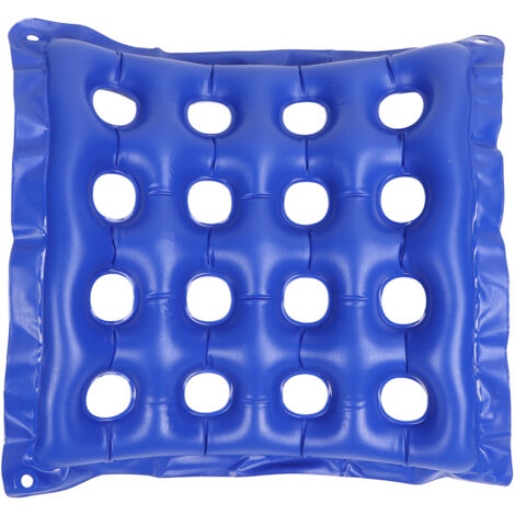 Coussin anti-escarres ergonomique pour fauteuil roulant, 16 alvéoles, bleu, confort et prévention (1/5)