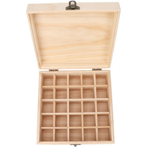 Boîte de Rangement Portable pour Huiles Essentielles en Bois de Pin, Sécurisée et Détachable pour Voyage (1/5)
