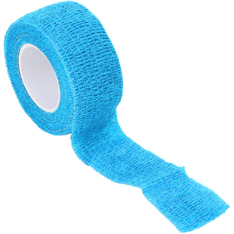 10 bandes auto-adhésives élastiques pour doigts, protection légère et respirante, 0.98 x 78.74 pouces, bleu clair (1/5)