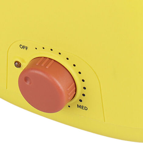 Chauffe-cire électrique jaune à bouton rotatif thermorésistant - Sans résidu - Pour épilation à la cire - Compatible prise européenne (1/5)