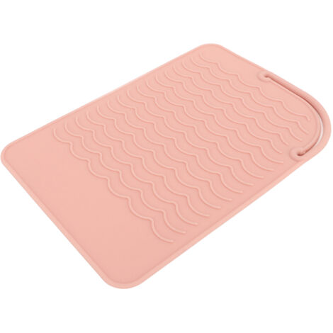 Tapis de Cuisine Anti-Dérapant en Silicone Résistant à la Chaleur - Rose (1/5)