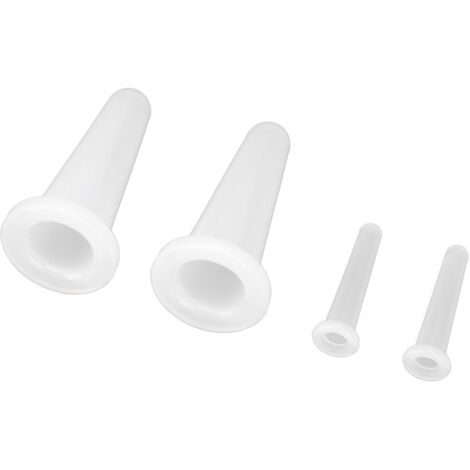 Kit de 4 Ventouses Blanches en Silicone pour Massage Facial, Thérapie par Ventouses à Domicile Soin Cosmétique (1/5)