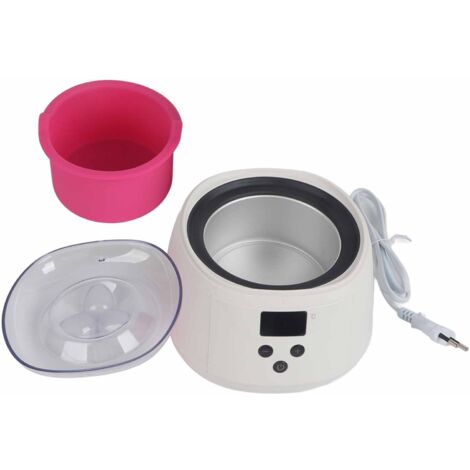 Chauffe-Cire Électrique Professionnel 240V avec Pot en Silicone et Éclairage LED - Appareil d'Épilation à Cire Chaude
