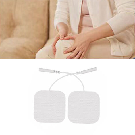 40 électrodes auto-adhésives 2mm pour TENS, lot de 40 pièces 5x5cm, patchs de thérapie musculaire et soulagement de la douleur (1/5)