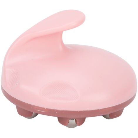 Massageur manuel rotatif 7 billes, portable en ABS et acier, design compact pour détente - Rose (1/5)