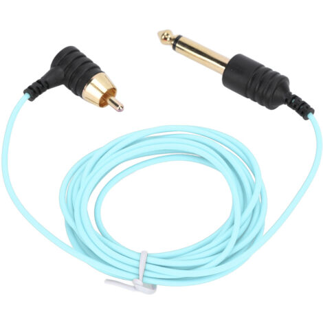 Câble de connexion RCA souple 1.8m pour appareil de tatouage, câble fin bleu (1/5)