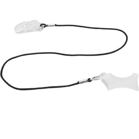 Cordon de fixation pour prothèse auditive, attache transparente avec lien noir en nylon, support pour appareil auditif, taille unique pour oreille (1/5)