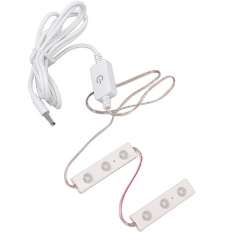 Miroir cosmétique LED réglable avec bande lumineuse USB DIY, 2 bandes de 6 LEDs (1/5)