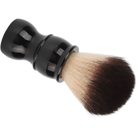 Brosse de rasage portable pour hommes, manche ergonomique en résine et poils doux en nylon pour soins du visage (1/5)