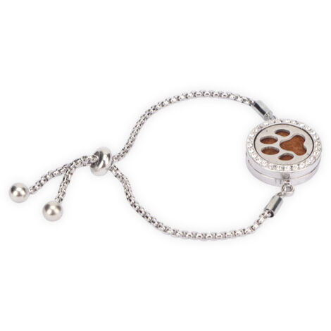 Bracelet d'Aromathérapie en Acier Inoxydable avec Fermeture Magnétique - Diffusion d'Huiles Essentielles Portable pour Femmes (1/5)