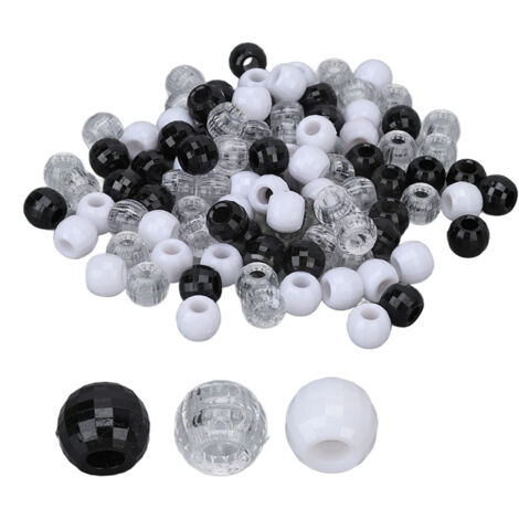 Perles de Cheveux Transparentes 100pcs pour Tissage et Extensions - DIY Coiffure Créative (1/5)