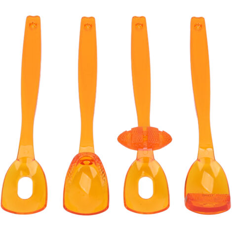 Exerciceur Buccal 4 Pièces pour Renforcement Musculaire et Orthophonie, Couleur Orange Vif (1/5)