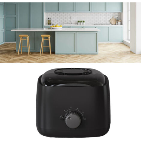 Chauffe-cire professionnel anti-adhésif avec thermostat réglable - Épilation précise - Compatible prise européenne - Design noir élégant