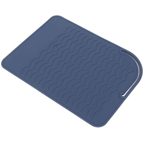Tapis de cuisson en silicone antidérapant bleu ondulé résistant à haute température (1/5)
