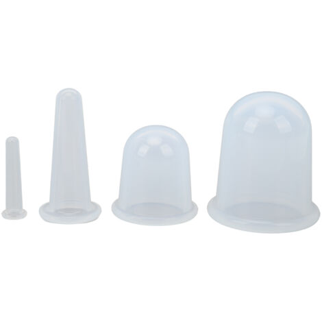 Kit de Ventouses en Silicone Anti-Cellulite, 4 Pièces pour Massage et Soin du Visage (1/5)