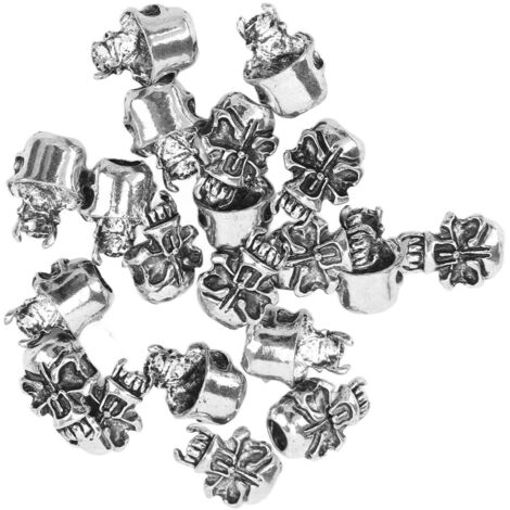 20 Perles de Barbe Élégantes, Finition Lisse, Ornements Capillaires Unisexe, Accessoires de Soins de la Barbe (1/5)