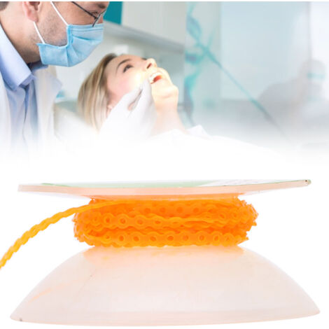 Élastique orthodontique orange pour appareil dentaire, accessoire de bagues colorées (1/5)
