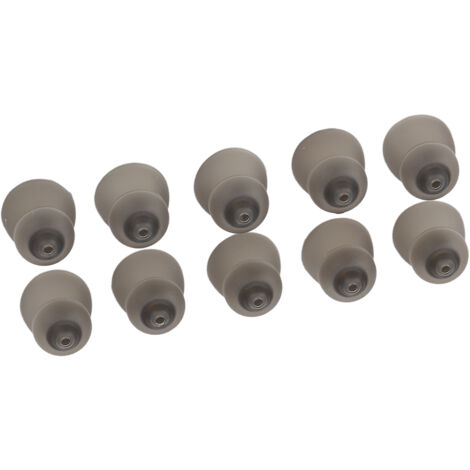 10 pièces Dômes Amplificateurs Sonores Double Couche Réutilisables, Embouts en Silicone Anti-Statique Noir pour Phonak 9mm (1/5)
