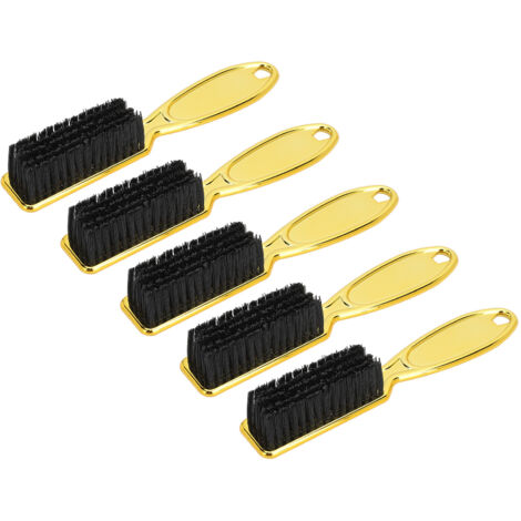5 pièces Brosses de Nettoyage pour Tondeuse à Barbe, Accessoire de Soin Barbier avec Finition Dorée (1/5)