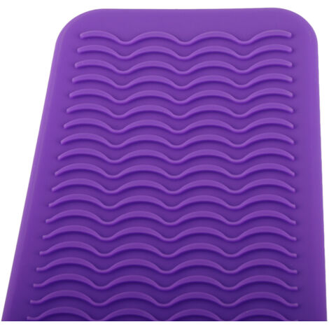 Pochette isolante anti-chaleur pour lisseur, antidérapante, adaptée aux outils coiffants et rasoirs électriques, couleur violette (1/5)