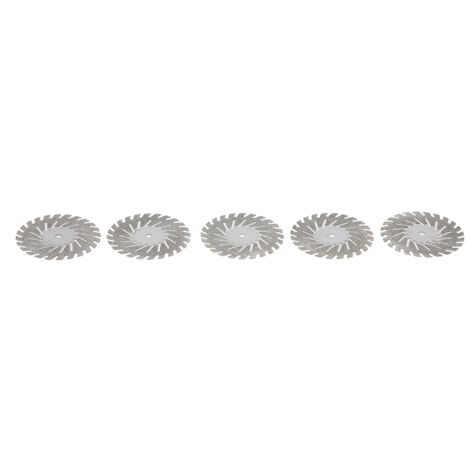 5 disques diamantés dentaires double face pour coupe précise, montés sur tige (taille 8) (1/5)