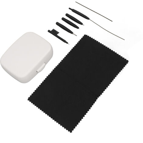 Kit de Nettoyage Professionnel pour Aides Auditives, 8 Accessoires Léger pour Élimination du Cérumen, Blanc (1/5)