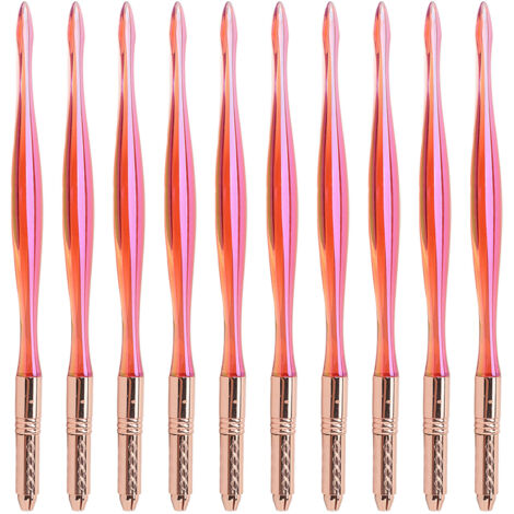 Stylo Microblading Manuel 10 Pièces, Pinceau Sourcil Permanent en Alliage d'Aluminium pour Entraînement Rouge (1/5)