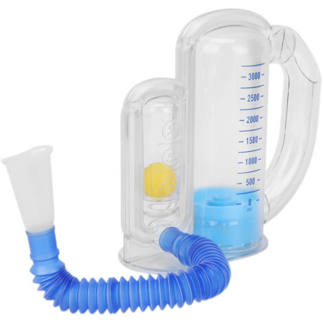 Appareil de Renforcement Respiratoire 3000ml pour Lungs et Réhabilitation - Entraîneur de Souffle Spiromètre (1/5)
