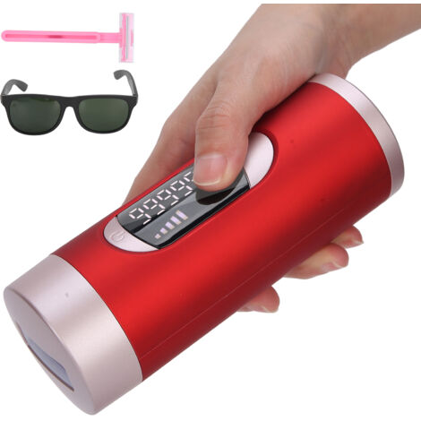 Épilateur Laser 5 Intensités Sans Douleur - Usage Corps et Visage - Prise Européenne 110V-240V Rouge (1/5)