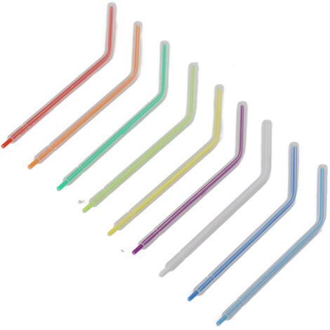 250 embouts jetables pour seringue dentaire air/eau, buses 3 voies, pulvérisation précise et efficace, multicolores (1/5)