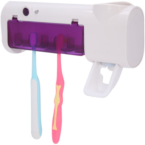 Support mural stérilisateur UV pour brosse à dents - Porte-brosse antibactérien salle de bain (1/5)