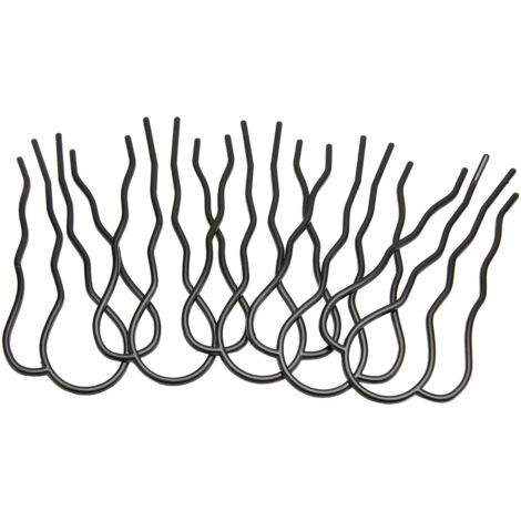 Épingles à Cheveux Rétro en Métal Noir - 10 Pièces pour Coiffure Vintage Française (1/5)