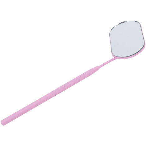 Miroir dentaire rose en acier inoxydable pour inspection et pose d'extensions de cils (1/5)