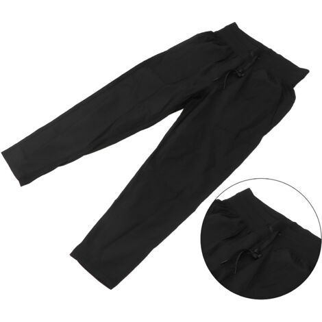 Pantalon de sport femme en nylon stretch respirant avec taille ajustable noir XL (1/5)