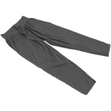 Pantalon de jogging femme léger et respirant pour le sport et le running, lavable et confortable avec cordon ajustable (Gris) Taille S (1/5)