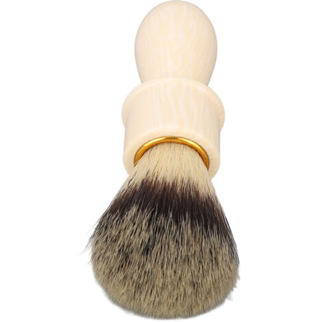 Brosse à raser ergonomique pour hommes - Poignée en résine douce pour usage salon et domicile - Accessoire de soin du visage (1/5)